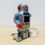 F0020 Pre-owned item C Box B Sparky Robot Sparky Robot Wind-Up gray ICHIKO (4)