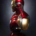 354P PRE-ORDER Iron Man Mark 85 1’1 Life-size Bust Queen Studios (5)